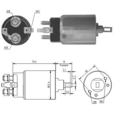 MEAT & DORIA solenoidinis jungiklis, starteris 46022